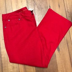 Talbots Red NWT crop pants